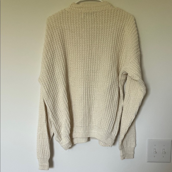 Vintage Sears Roebuck Men's Cream Crewneck Sweater Size XL - Picture 3 of 3